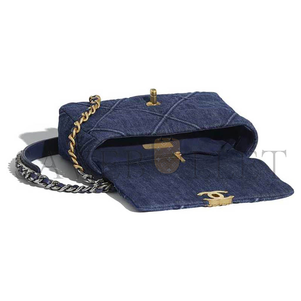 CHANEL 19 FLAP BAG IN DENIM AS1160 (26*16*9cm)